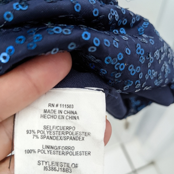 Love Reign Sparkly Sequence Mini Blue Dress - Picture 4 of 5